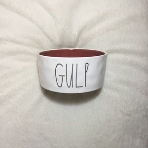 Rae Dunn LL GULP Red Colored Dog Pet Bowl NWT New